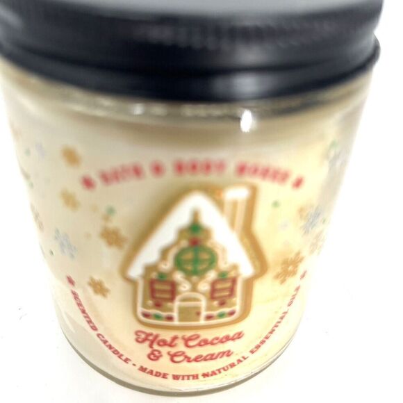 Bath & Body Works Jar Candle Hot Cocoa Cream 7 oz Single Wick Burns 25-48 Hours - Picture 2 of 6